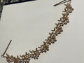 Gold Crystal Bridal Hair Vine Tiara – Leaf Wedding Headpiece – Rhinestone Hair Accessory – Elegant Bridal Crown for Women
