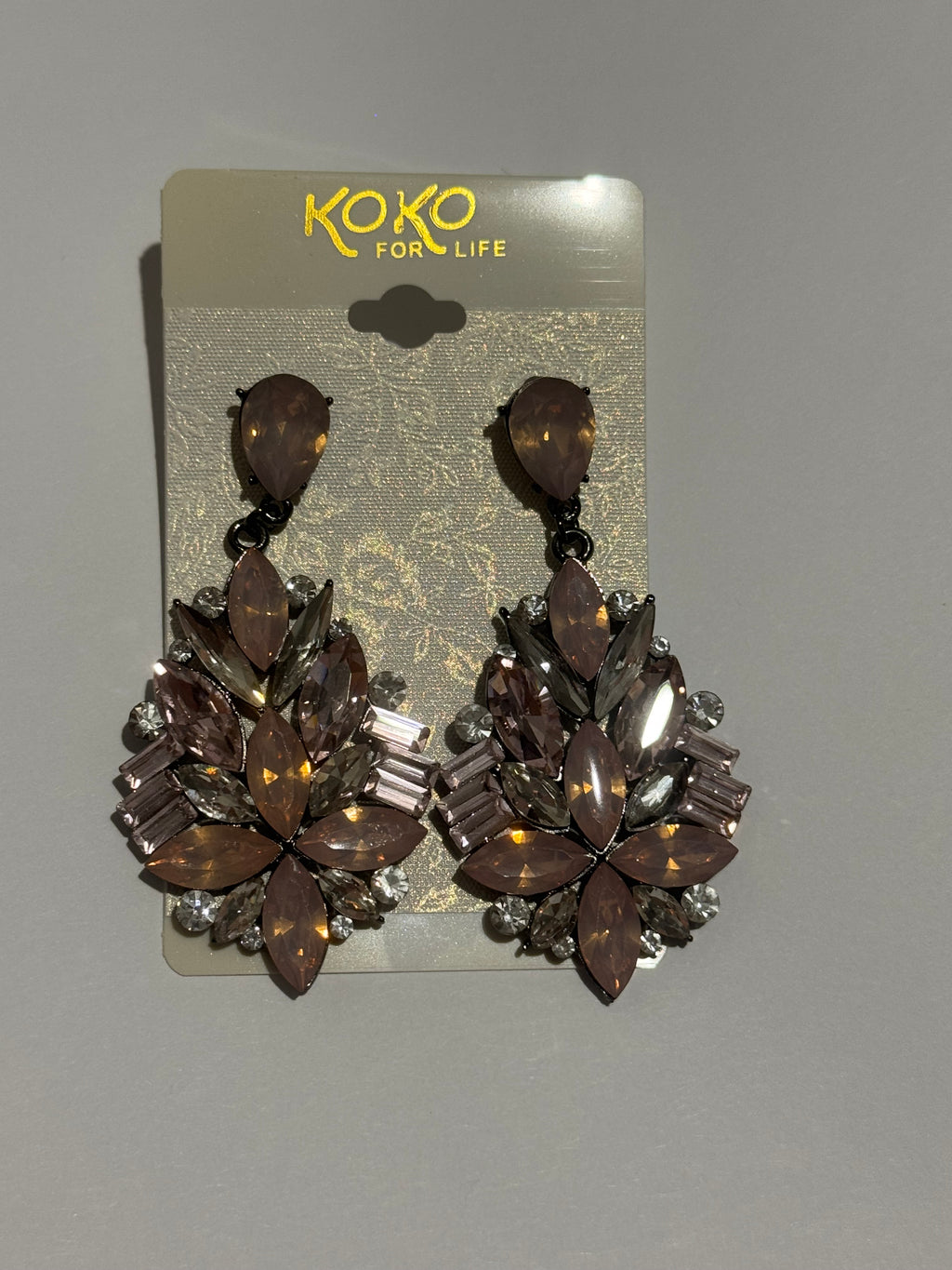 Blush Pink Crystal Statement Earrings – Vintage Rhinestone Drop Earrings – Elegant Floral Chandelier Earrings – Glam Jewelry Gift for Women