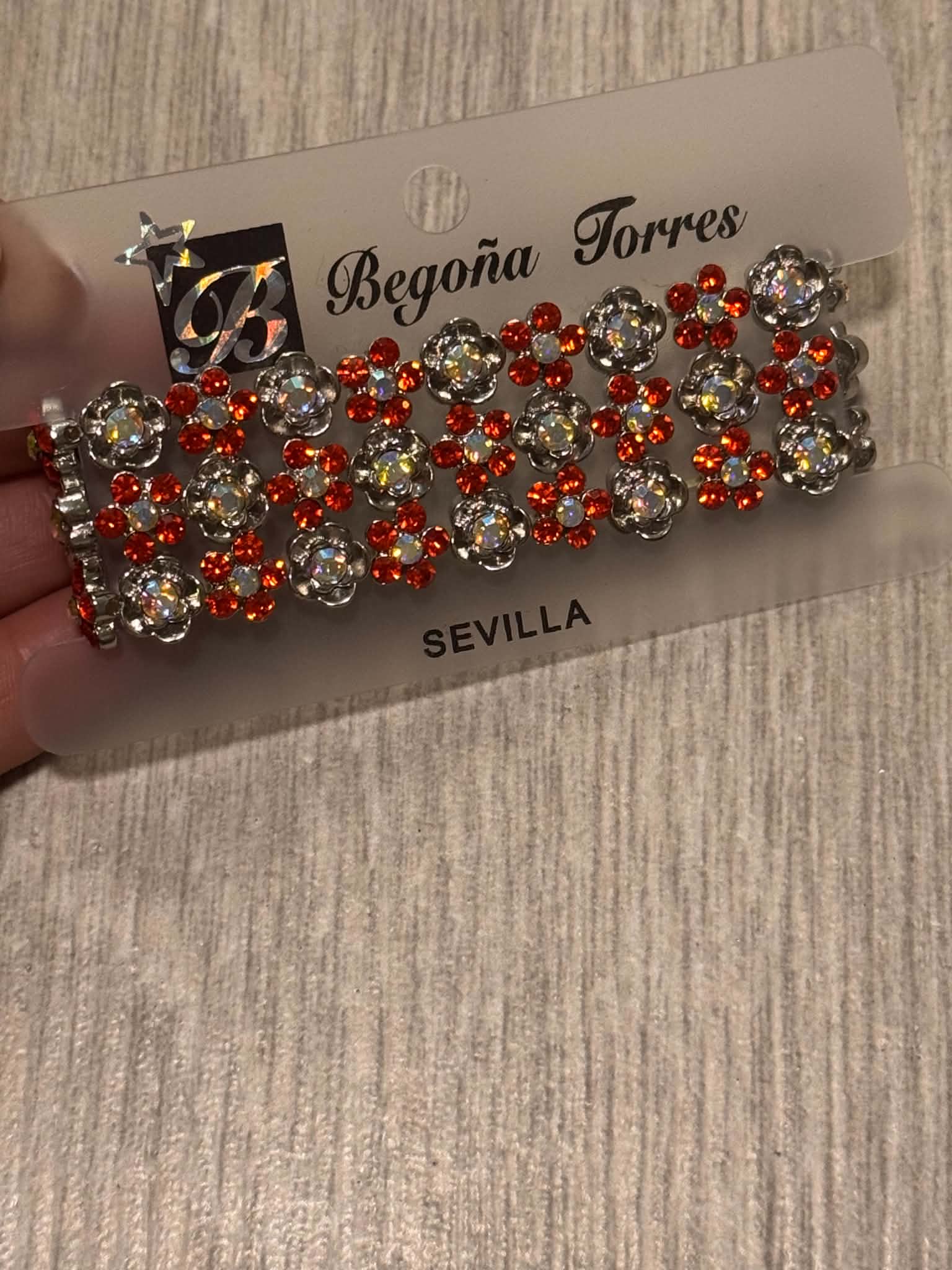 Red Crystal Statement Bracelet, Vintage Floral Rhinestone Cuff, Sparkly Silver Tone Jewelry, Evening Bracelet, Gift for Her