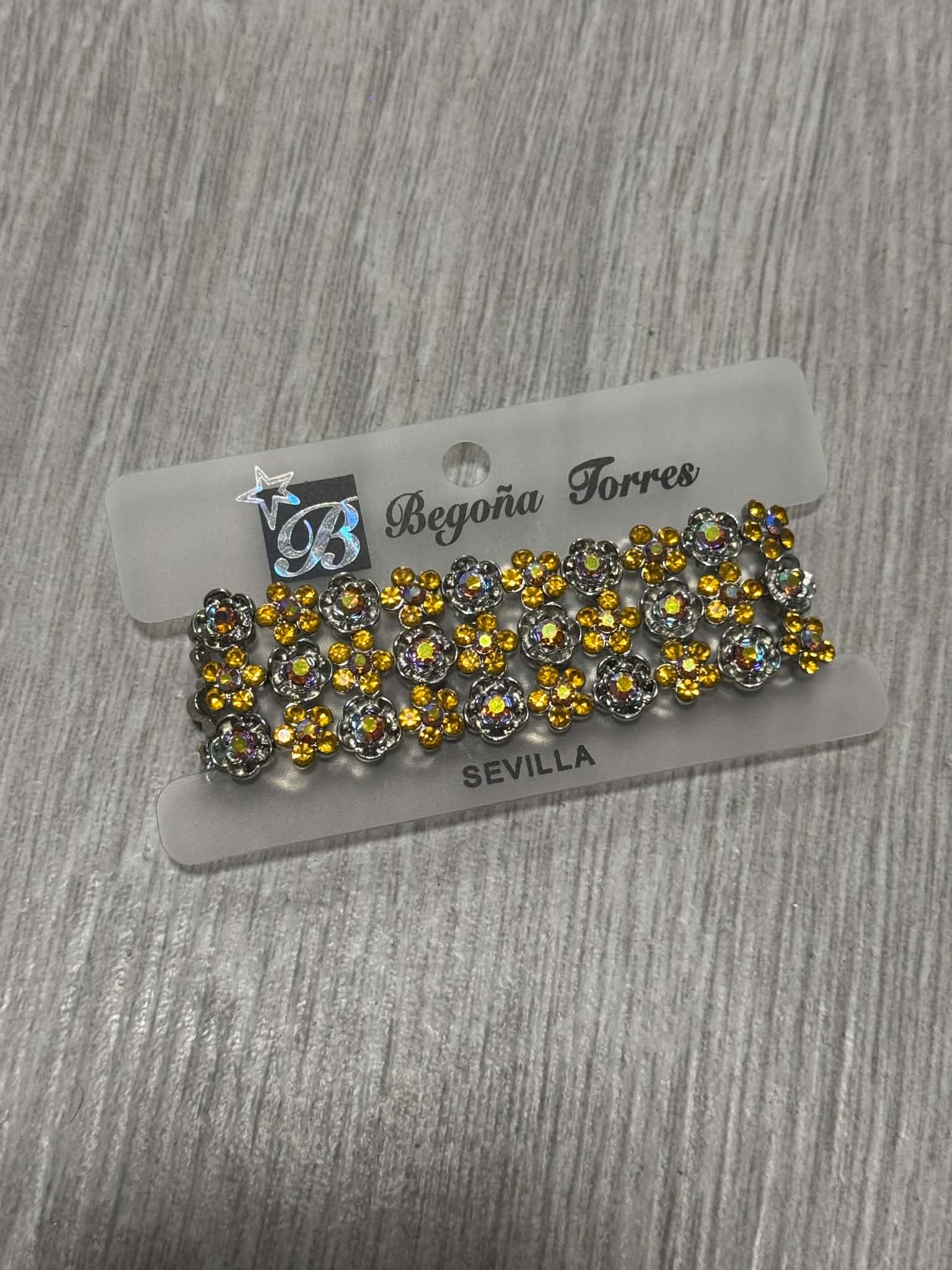 Retro Amber Crystal Flower Bracelet – Vintage Silver Tone Rhinestone Bracelet – Bridal, Party & Evening Jewelry