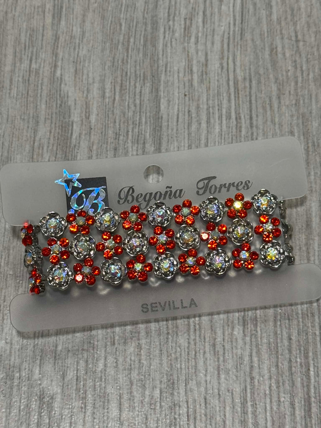 Red Crystal Statement Bracelet, Vintage Floral Rhinestone Cuff, Sparkly Silver Tone Jewelry, Evening Bracelet, Gift for Her